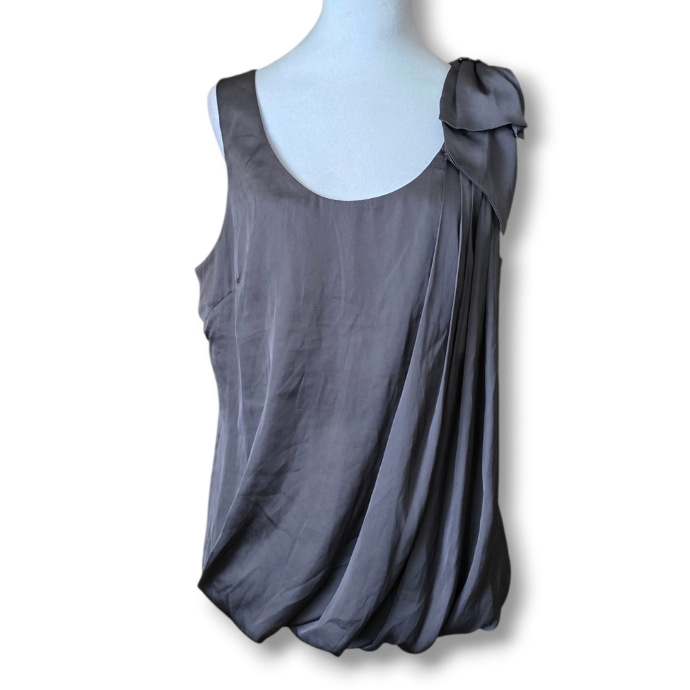 Y2K H&M Bubble Bottom Blouse W/ One Shoulder Bow - Size 12